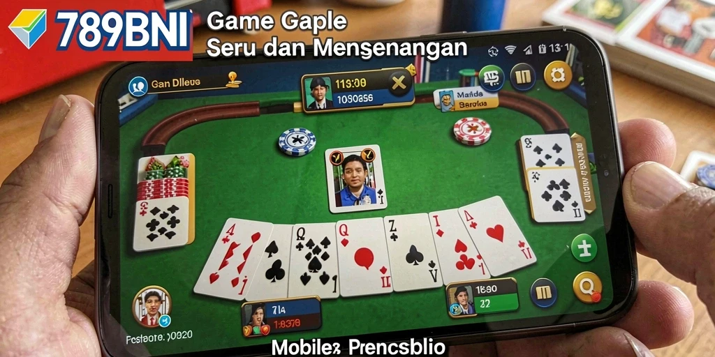Gameplay seru Gaple di aplikasi 789BNI.