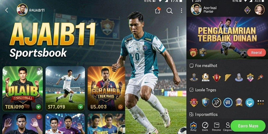 Screenshot AJAIB11 menampilkan antarmuka taruhan olahraga yang menarik dan interaktif.