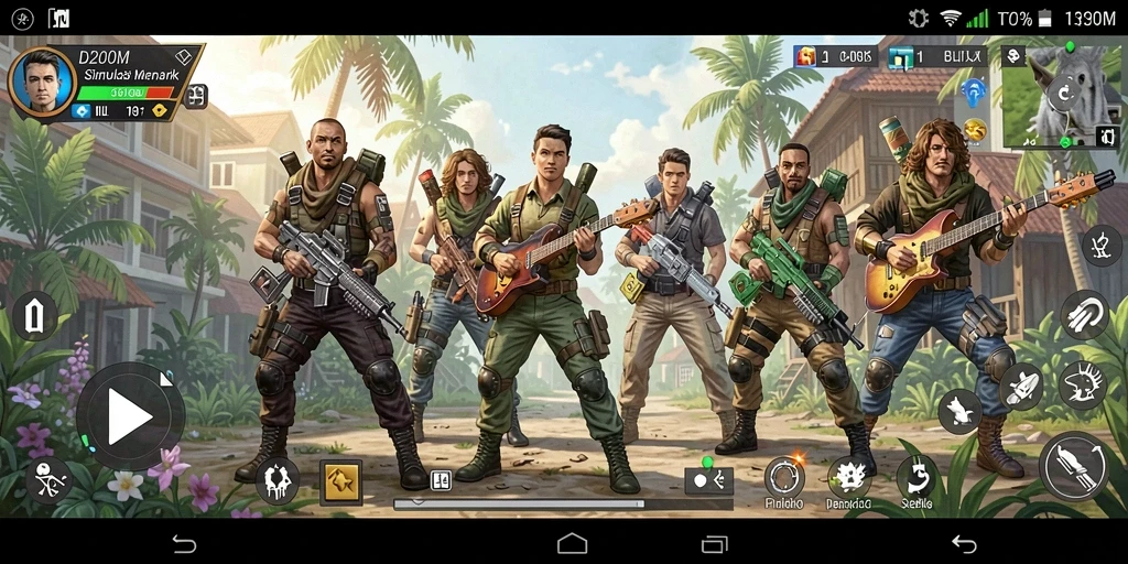 Gameplay D200M menampilkan berbagai aktivitas seru dalam simulasi kehidupan.