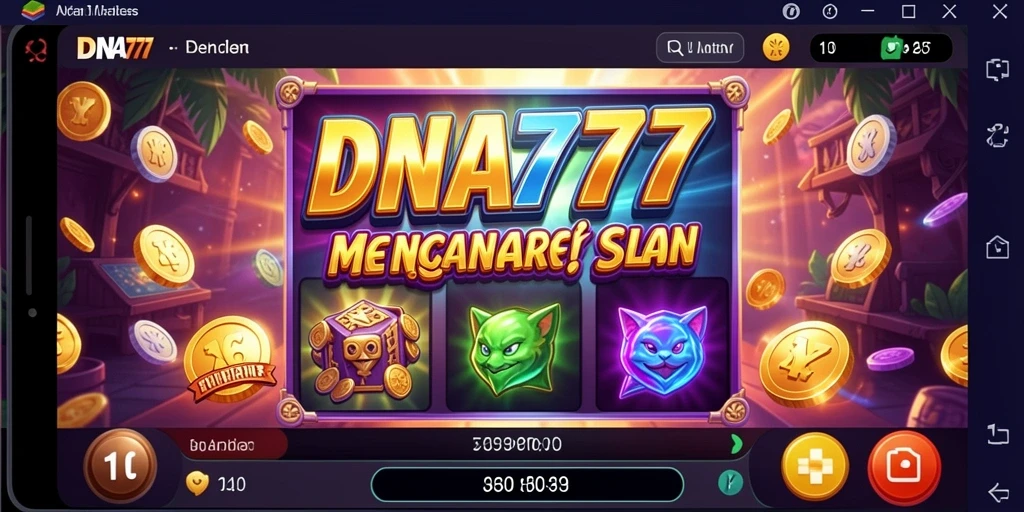 Screenshot utama DNA777 menampilkan gameplay Slot yang penuh warna dan menarik.