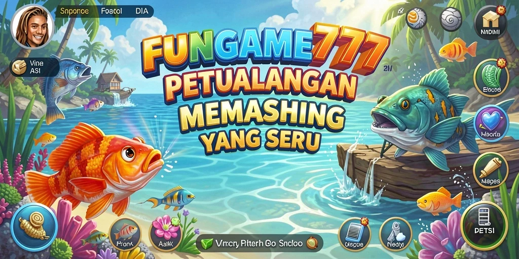 Tampilan aksi memancing yang seru di FUNGAME777.