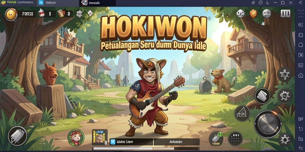 Tampilan gameplay HOKIWON yang menarik dan penuh warna.