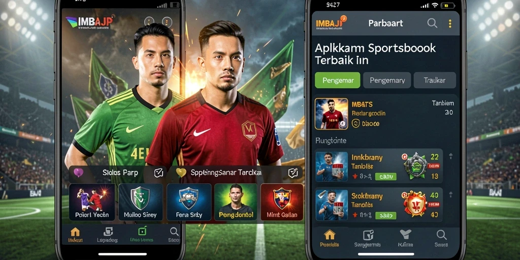 Screenshot IMBAJP menampilkan antarmuka taruhan olahraga yang interaktif.