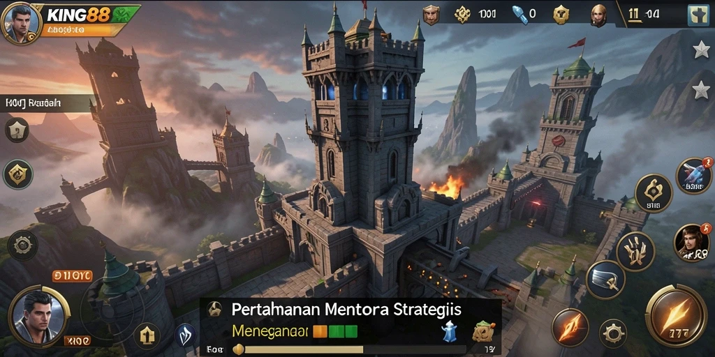 Tampilan gameplay Tower Defense yang menegangkan dan penuh strategi.