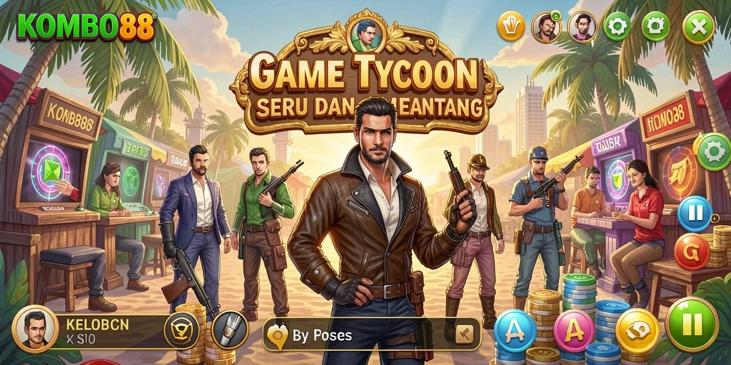 Screenshot KOMBO88 menampilkan gameplay seru dan interaktif dari game Tycoon.