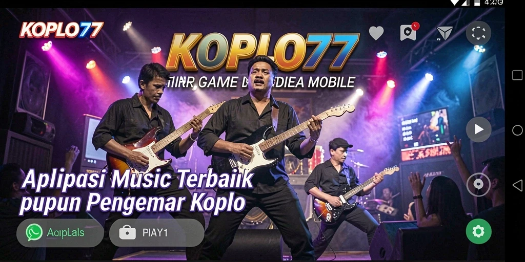 Tampilan screenshot KOPLO77 menunjukkan antarmuka musik yang menarik.