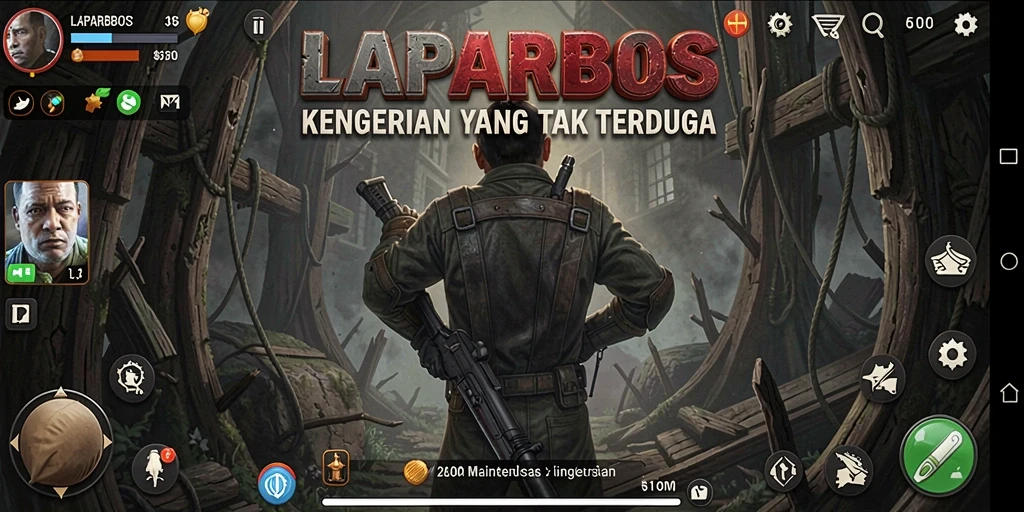 Tangkapan layar menampilkan momen menyeramkan dalam gameplay LAPARBOS.