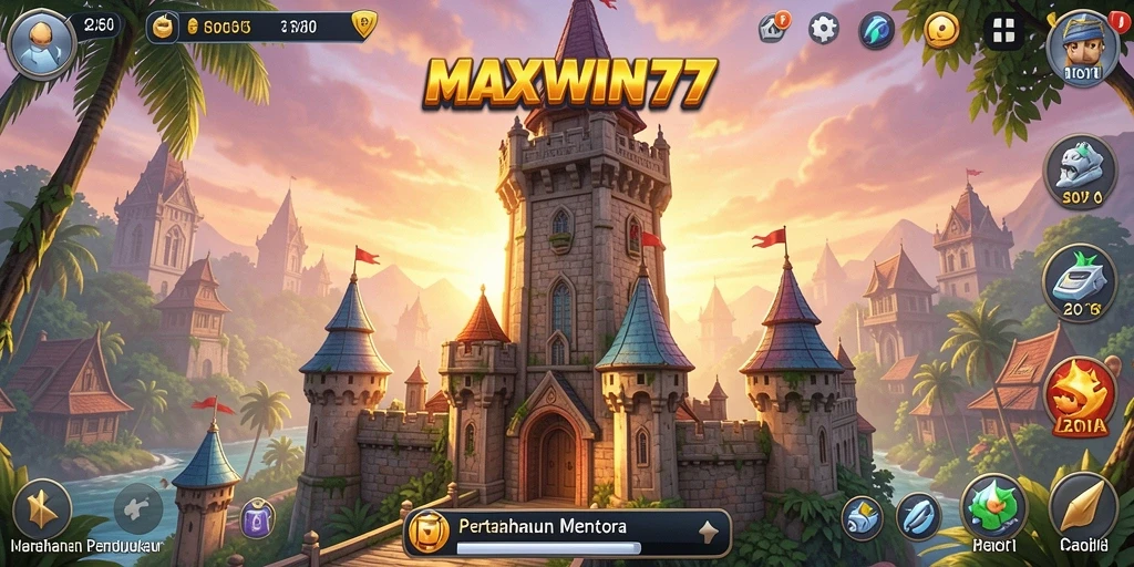Gameplay menara yang mendebarkan dan strategis di MAXWIN77.