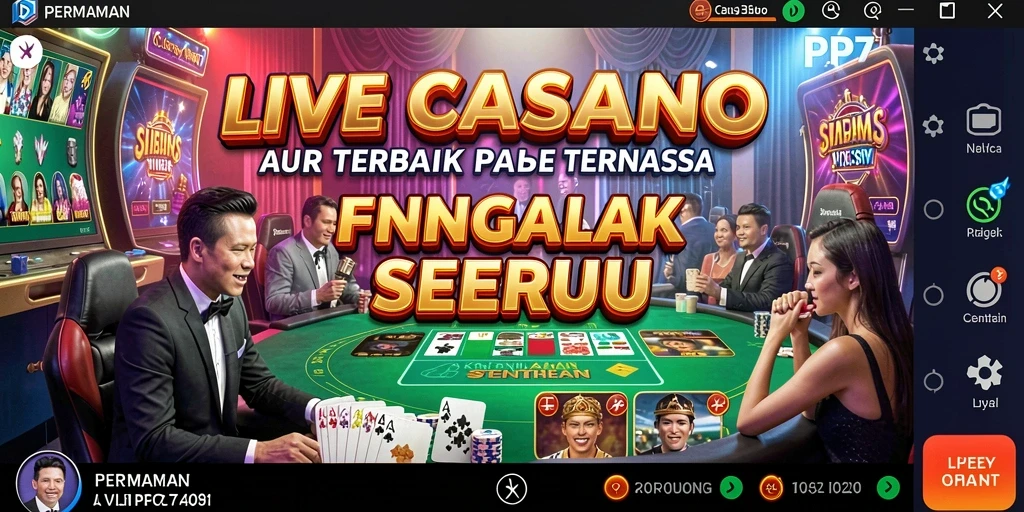 Tampilan screenshot gameplay Live Casino yang menakjubkan dan interaktif.