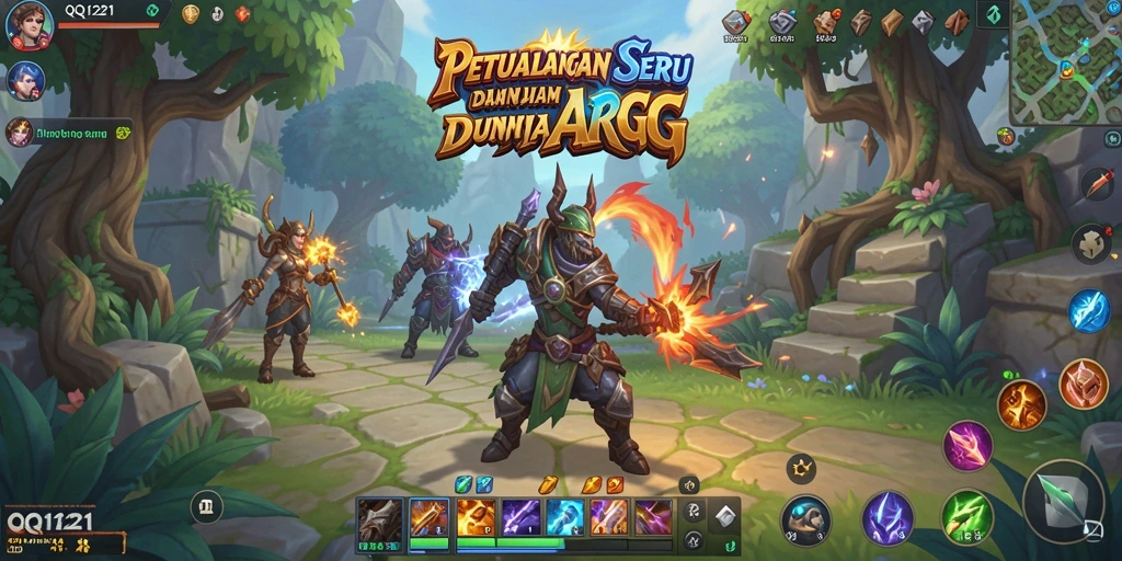 Screenshot menunjukkan pertarungan epik dalam QQ1221 dengan grafis yang menakjubkan.