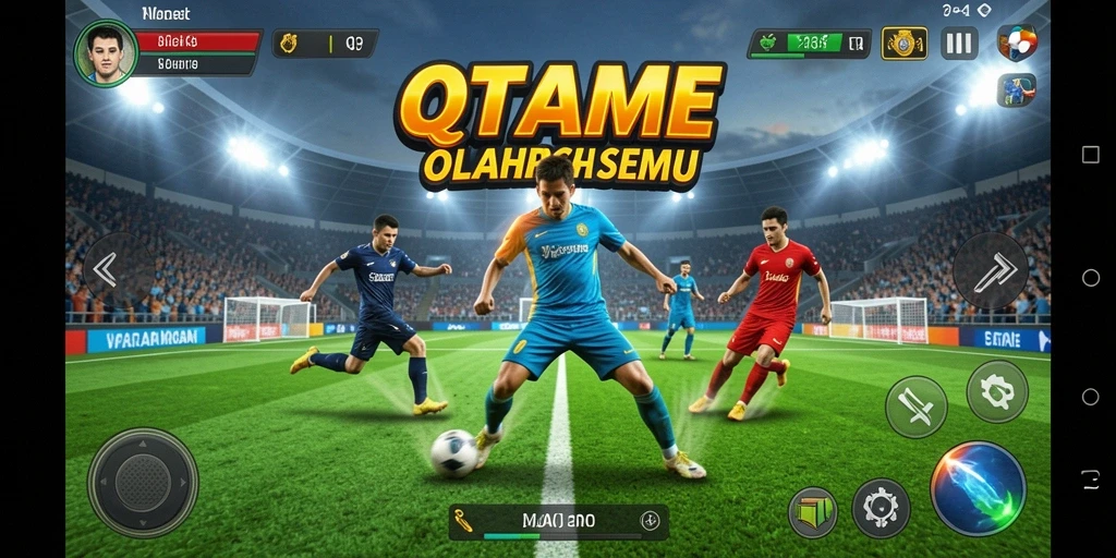 Tampilan gameplay seru QTGAME menampilkan aksi olahraga yang mendebarkan.