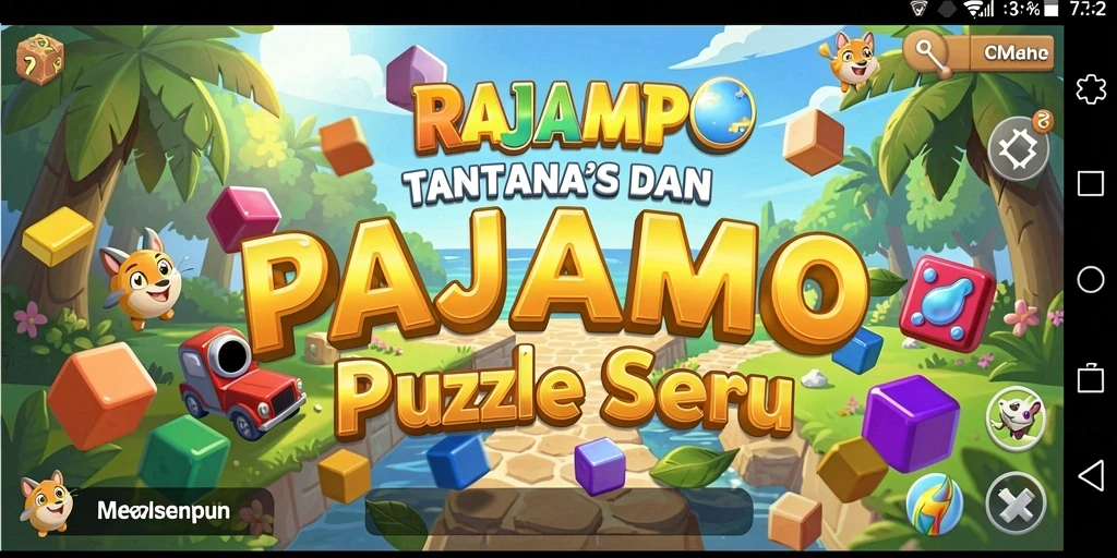 Screenshot gameplay RAJAMPO yang menampilkan berbagai puzzle menantang.