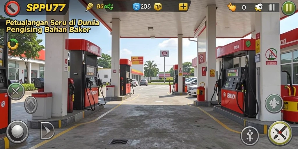 Screenshot menunjukkan gameplay seru dan tantangan SPBU77.