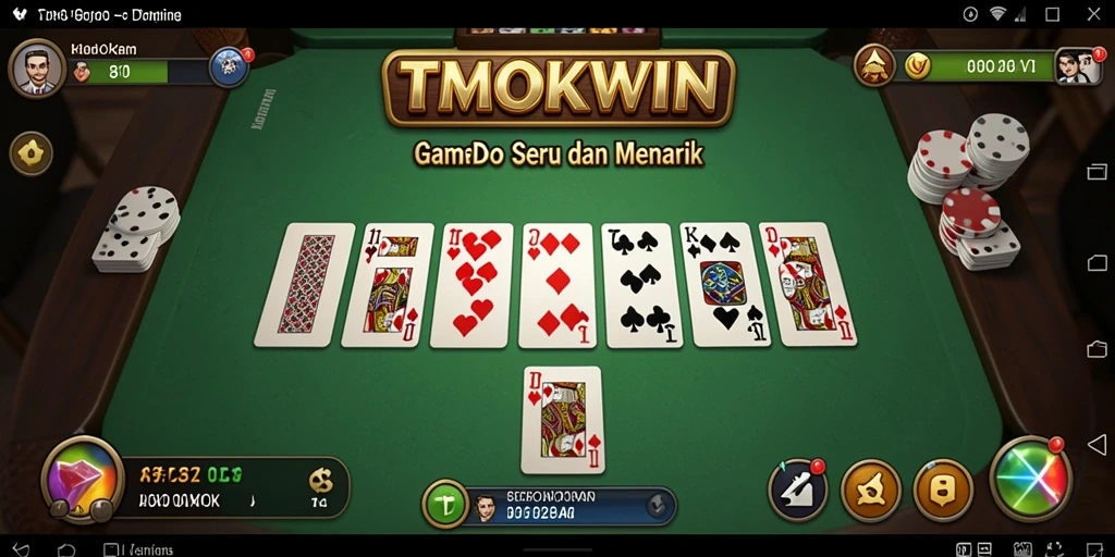 Gambaran tampilan gameplay domino yang seru dan menarik.