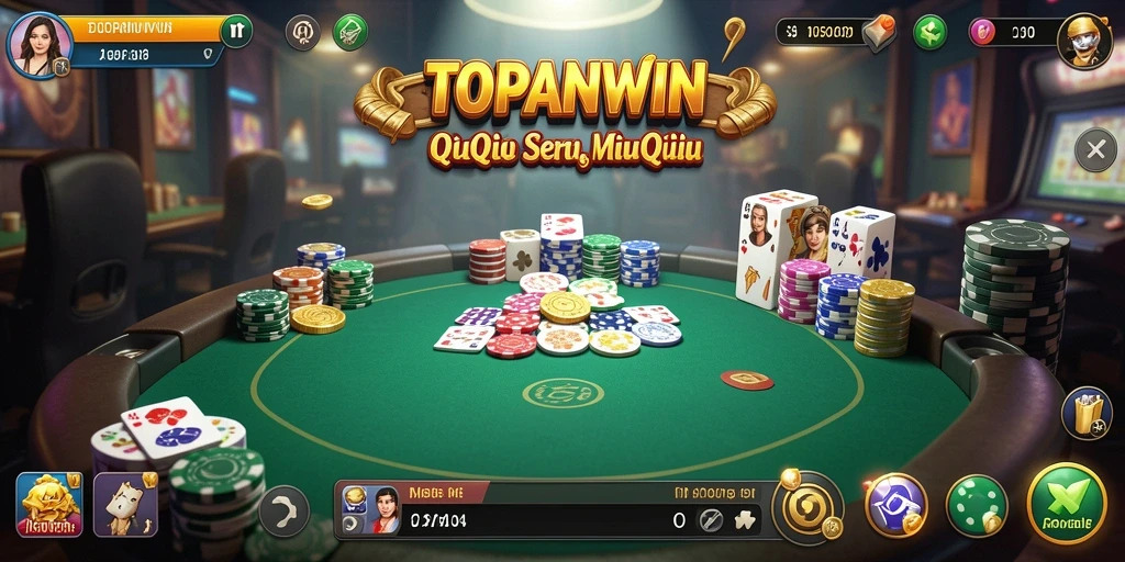 Tampilan menarik dari gameplay QiuQiu di TOPANWIN.