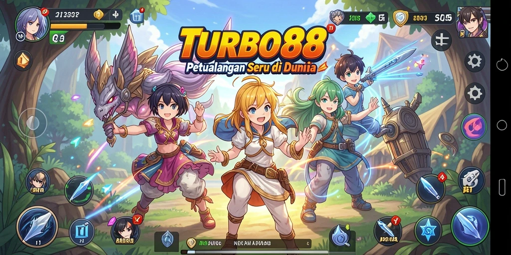 Tampilan luar biasa dari gameplay TURBO88 dengan karakter Anime.