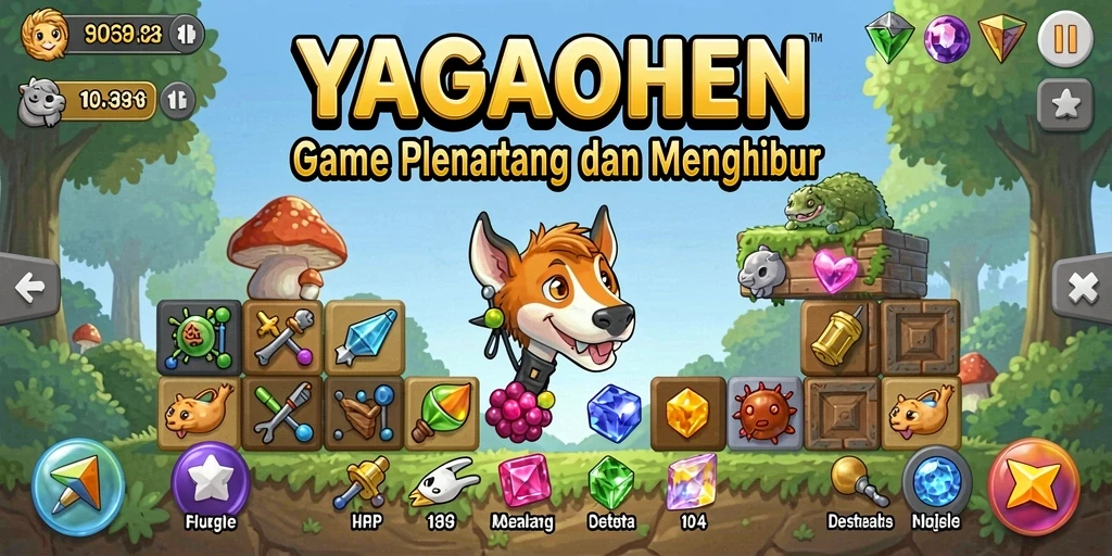 Tampilan gameplay YAGAOHEN saat menyelesaikan teka-teki Puzzle.